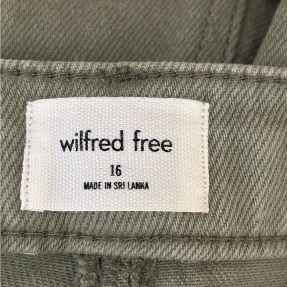 Aritzia Wilfred Free Modern Cargo Pants Storm Green 16 - Cotton Stretch Khaki - Picture 9 of 12